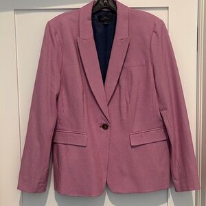 J. Crew pink checked Blazer